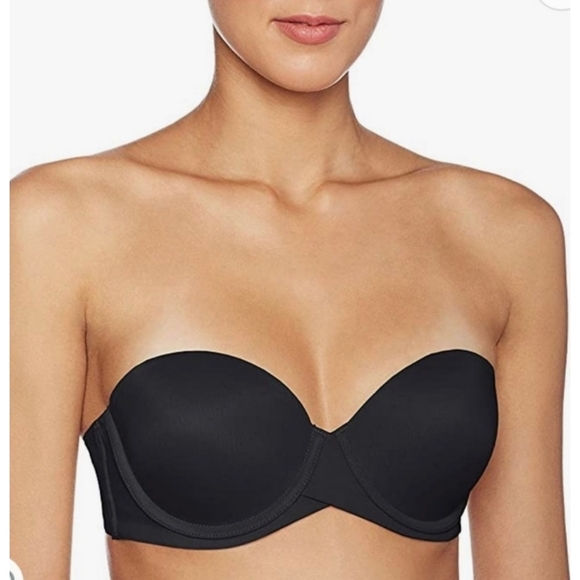 Maidenform Stay Put Strapless Bra Black - Picture 1 of 11